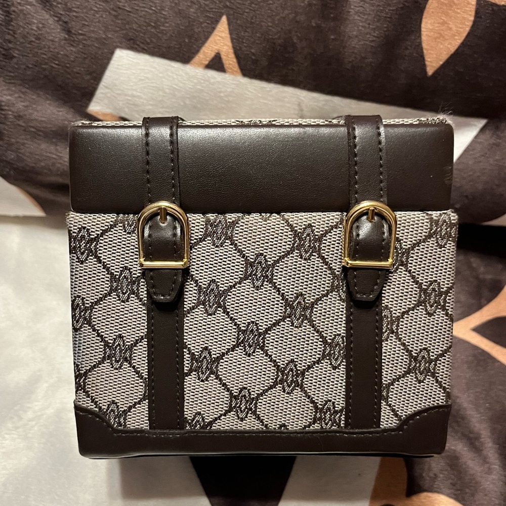 Jewelry Box NWOT 2 in 1 Brown and Beige Patterned